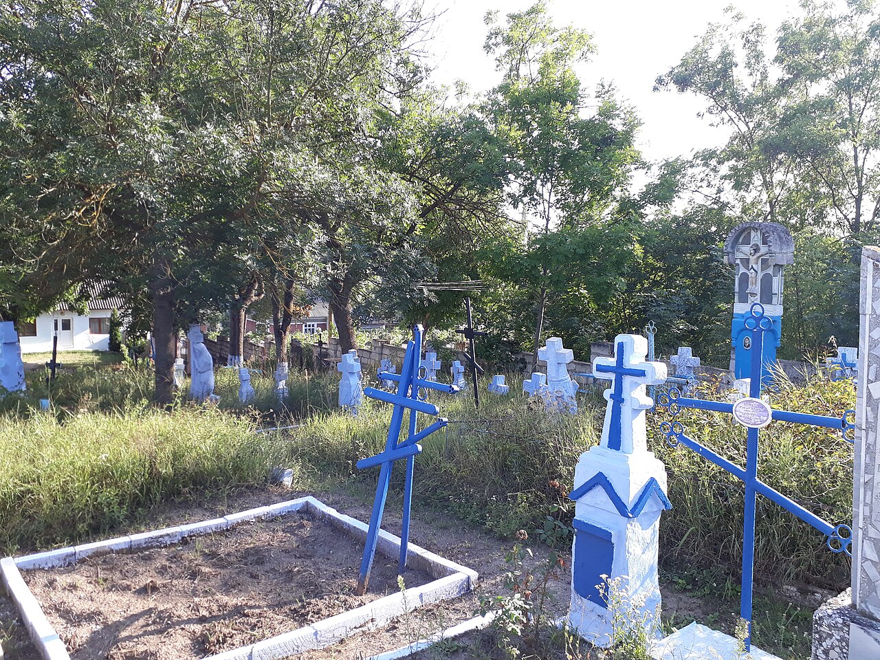 Cimitirul vechi Pașcani - imagine ilustrativă cu cruci de piatră