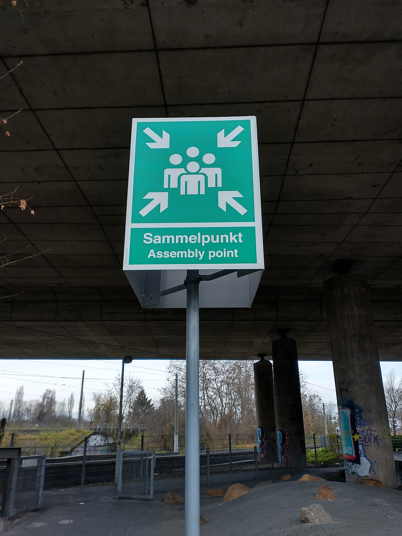 Loc de adunare Pașcani – indicator punct de adunare în caz de urgență