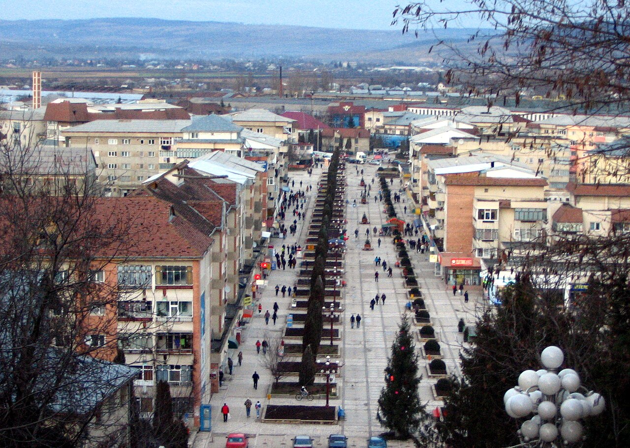 Vremea în noiembrie la Pașcani, vedere spre zona Vale